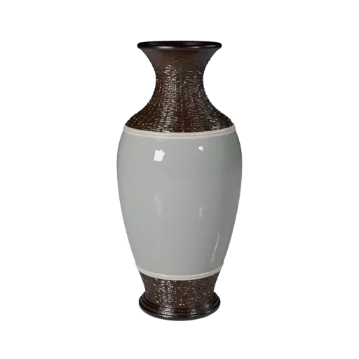 Modern Vase 3D model, living room, three-quarter front view, Unity viewport, ceramic detail.