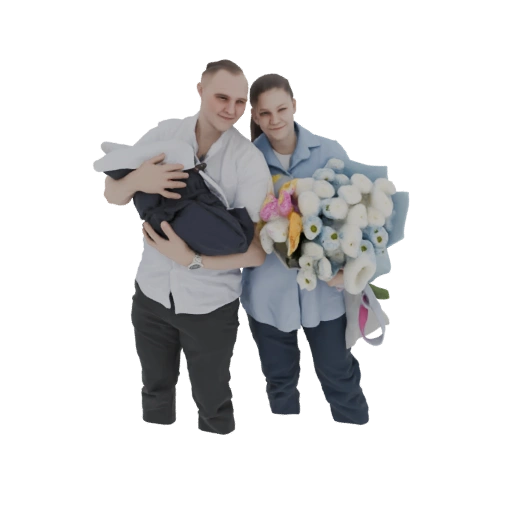 Happy Family with Newborn