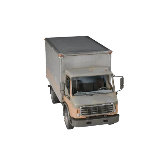 Modelo 3D de Caminhão Baú para Blender - Asset Pronto para Renderização