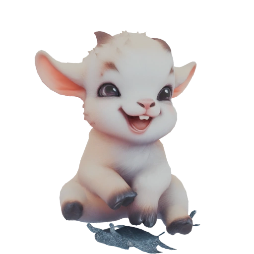 Cute Baby Goat 3D Model