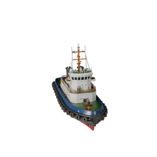 3D модель буксира для Blender и игр - PBR ассет