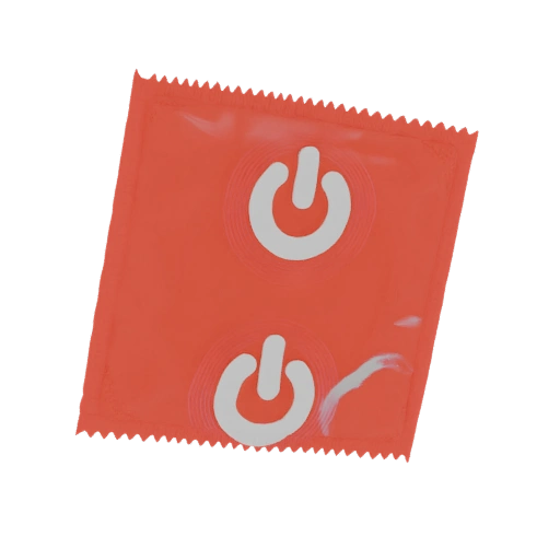 Power Button Condom Wrapper 3D Model