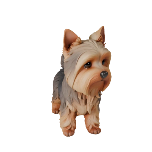 Modello 3D Cane Yorkshire Terrier Cartone Animato - Asset 3D Stilizzato