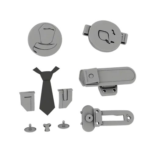 Round Tie Clip print ready 3D model, perspective studio render, showing cufflink form, surface, and scale cues.