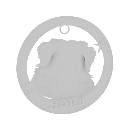 3D model of the Liberty Bell ornament featuring the word 'HOPE' and star accents within a circular frame.