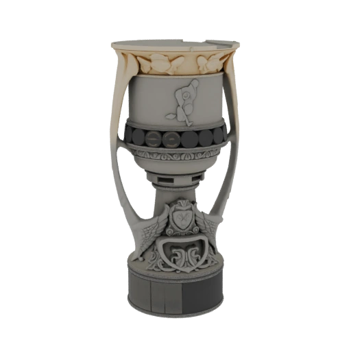 Ornate Hockey Championship Trophy with Engraved Player