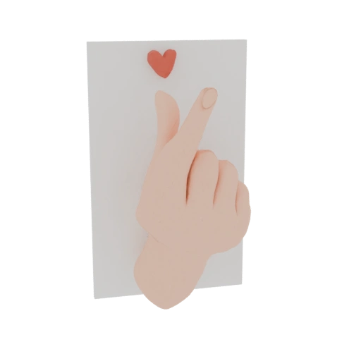 Korean Finger Heart with Heart