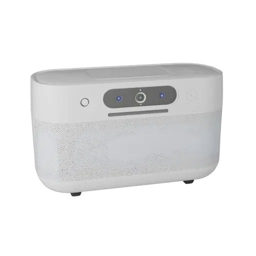 Security Smart Speaker Modular 3D model, isometric modular kit view, showing white plastic, compact device geometry.