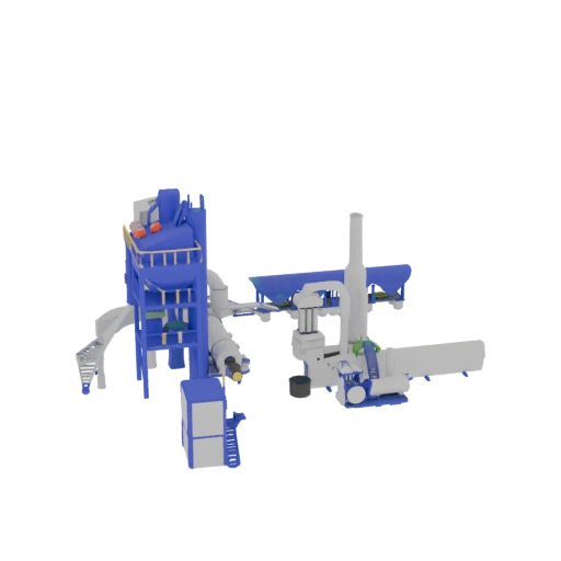 Industrial Material Processing Plant 3D Model
