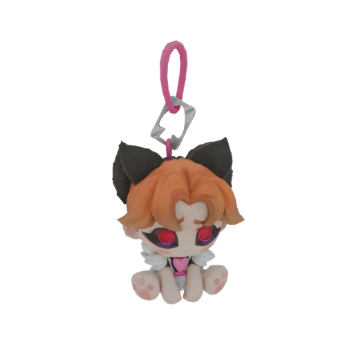 Chibi Cat-Eared Character Keychain