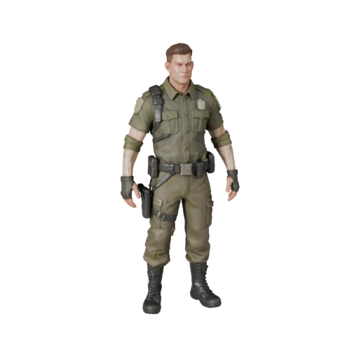 Modelo de Personaje Oficial NPC Realista - Articulado