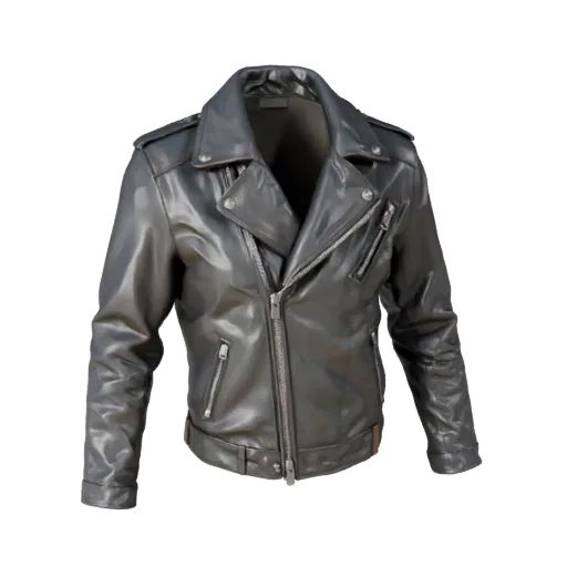 Leather Jacket Stylized 3D model, stylized isometric render, showing cloth weave, wearable drape.