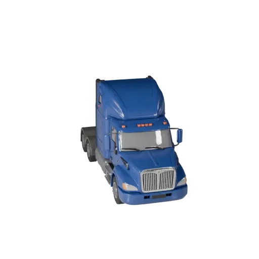 Modello 3D STL di Camion Semirimorchio STL, vista isometrica, asset veicolo pronto per la stampa con massa da veicolo funzion