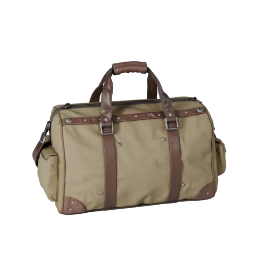 Modelo 3D de alta poligonalidad de Bolsa Utilitaria, render de estudio en primer plano, mostrando cuero, volumen de la bolsa.