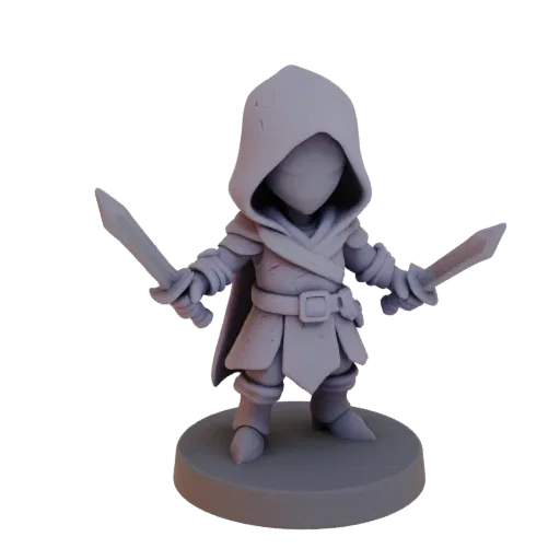 Dark Fantasy Tiefling Rogue Miniature STL