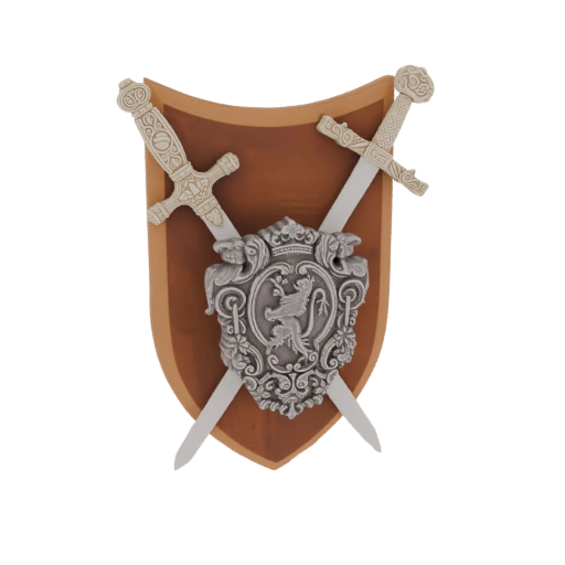 Medieval Shield and Swords Wall Decor