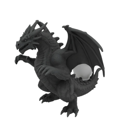Miniature STL Dragon Noir Fantaisie Blackfang