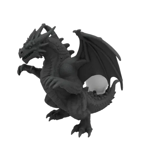 Fantasy Blackfang Dragon Boss Miniature STL