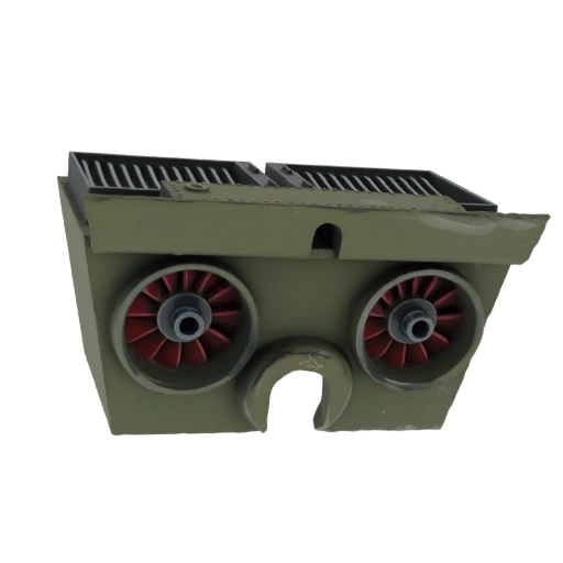 Olive Green Twin-Fan Engine Housing with Grille Top