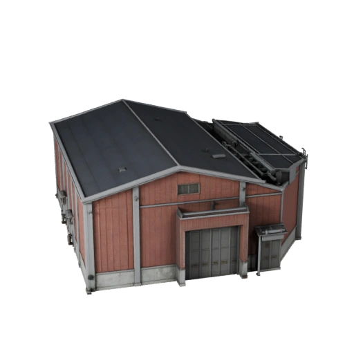 Hohes Poly Fertigungsanlage 3D-Modell für Archviz