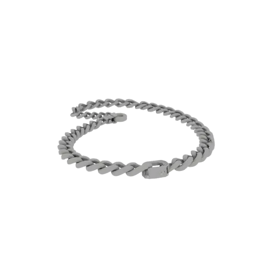 Chain Necklace product viz 3D model, three-quarter studio render, with clean topology and PBR shading on the necklace.