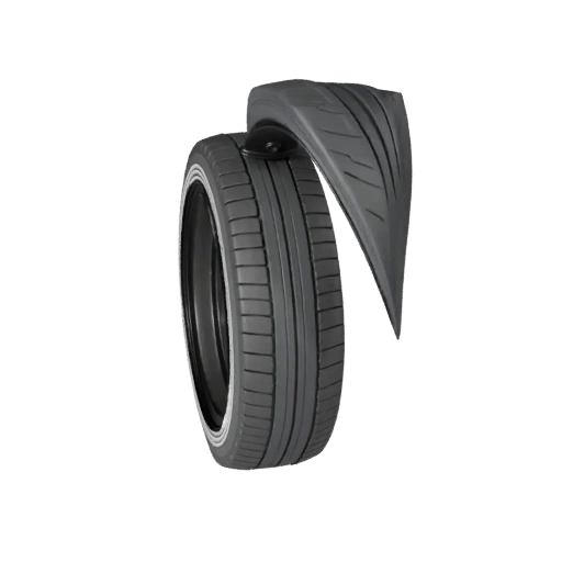 Modelo 3D de Pneu de Carro de Alto Poligonagem para Renders de Estúdio Ativo PBR