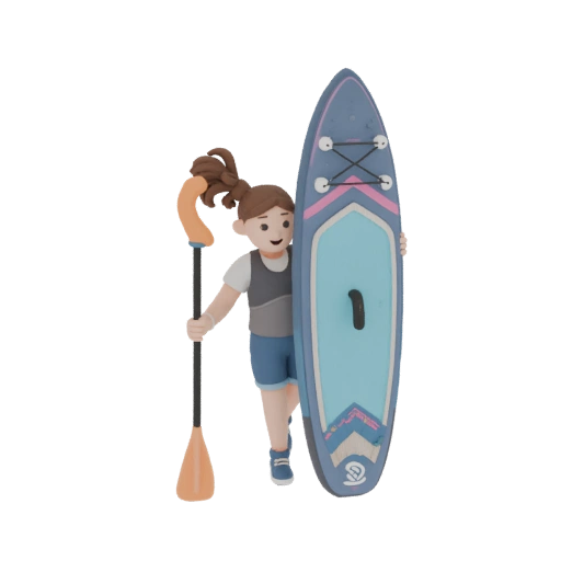 Girl with SUP board
