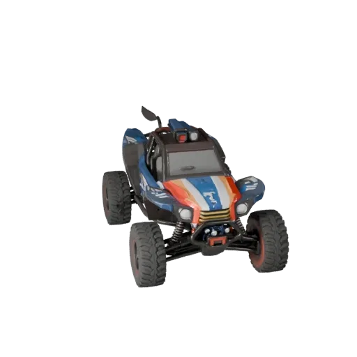 Hohe Poly Offroad-Buggy 3D-Modell für Studio-Renderings