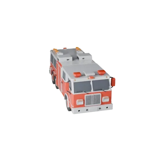Camion dei pompieri High Poly per rendering in studio - PBR