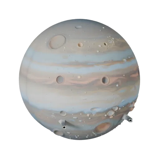 Gas Giant Planet Stylized 3D model, stylized isometric render, showing rock, spherical body scale.