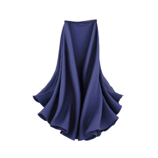 Flowing A-Line Maxi Skirt 3D Model