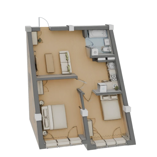 Modern Apartment Interior 3D Model