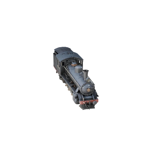 Treno a Vapore Vintage 3D Model per Blender - PBR Realistico