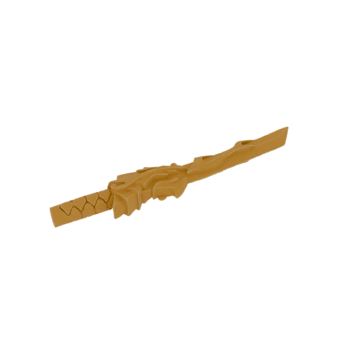 Ancient Golden Sword with Cracked Hilt