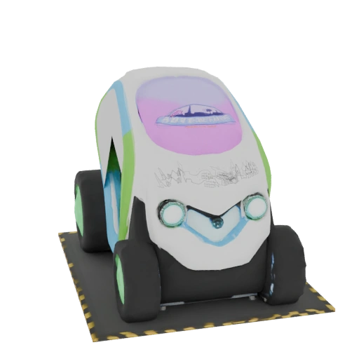 Futuristic City Car 3D Model