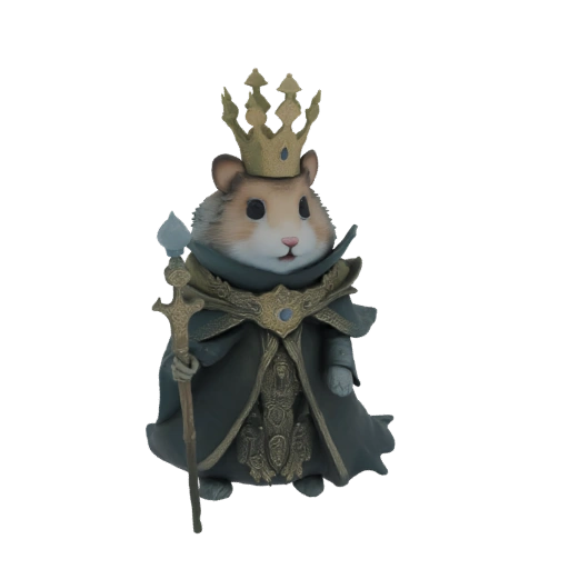 Royal Hamster King Figurine