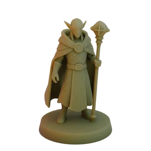 Fantasy Nether Elf Cleric Miniature STL