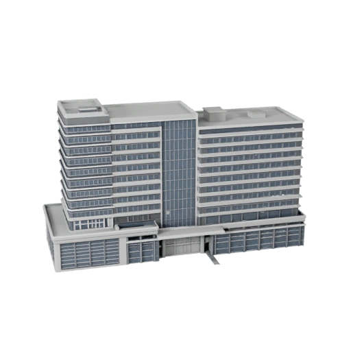 Druckbares Forschungsinstitut Büro STL 3D Modell - Maßstabsgetreues Asset