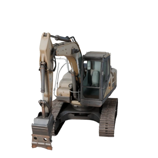 Bagger 3D-Modell für Blender & Spiele - PBR-Asset