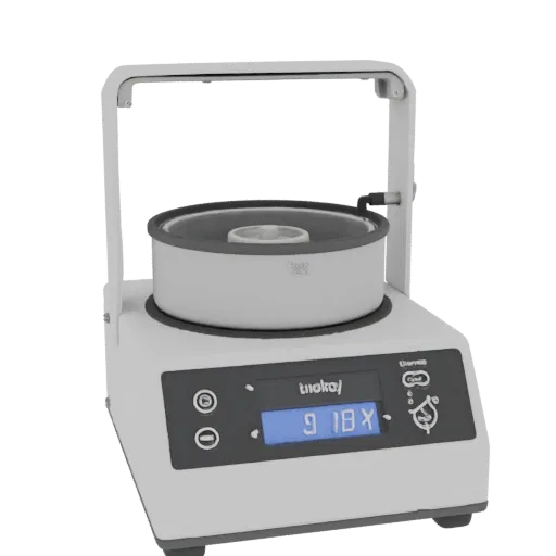 Biology Centrifuge Education 3D model, three-quarter training render, showing glass, recognizable lab forms.