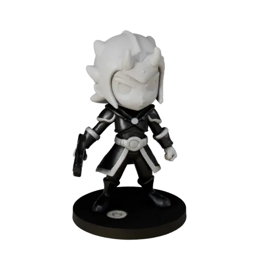 Mascot Fantasy Figurine STL printable 3D model preview showing pose, three-quarter display angle