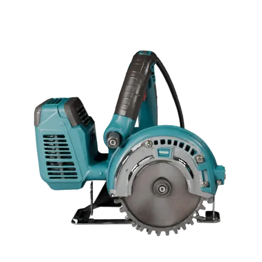 Cordless Circular Saw Realistic 3D model, three-quarter studio render, showing molded plastic, ergonomic handles.