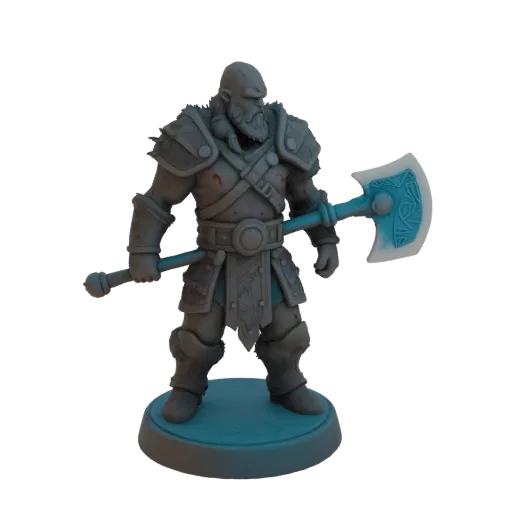 Dark Fantasy Barbarian Miniature STL