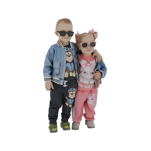 Kids with Sunglasses 3D Model