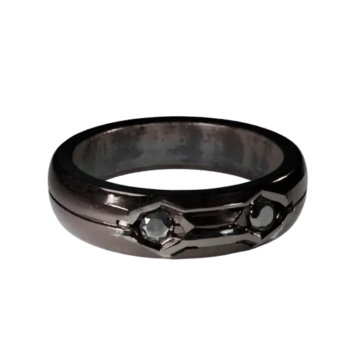 Halo Cocktail Ring game ready 3D model, close-up hero shot, showing ring proportion and finish under studio key light.