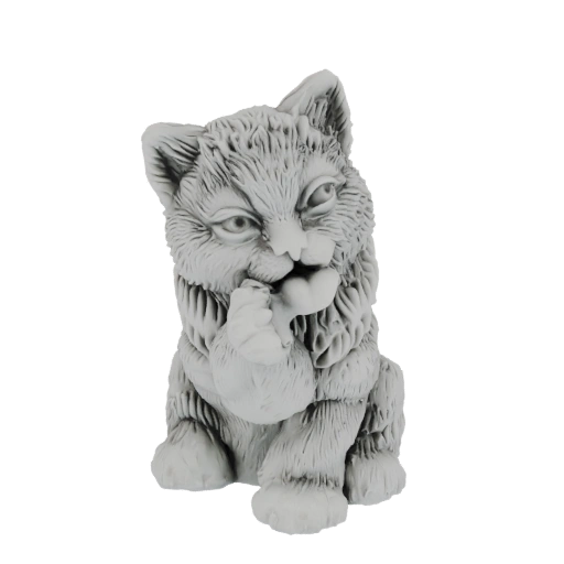 Cute Kitten with Ball of Yarn Figurine