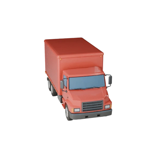 Modelo 3D de Camión Furgón de Alto Poligonaje para Renders de Estudio Activo PBR (Legacy)