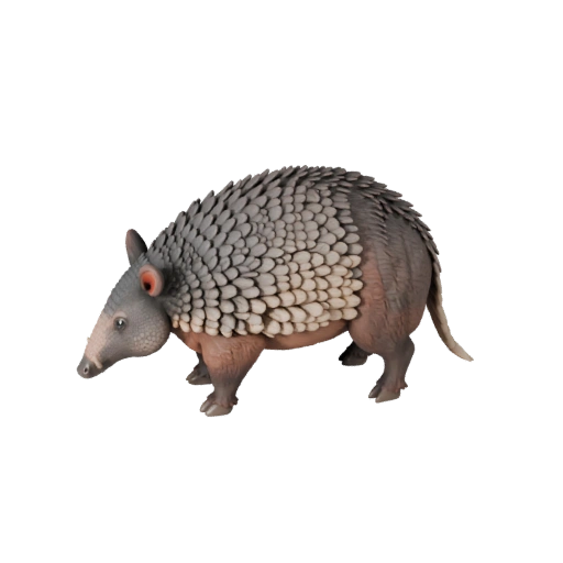 Hohes Poly Gürteltier 3D-Modell - Detailliertes STL-Asset für den Druck