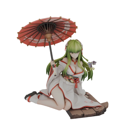 Japanese Kimono C.C. Figure with Parasol