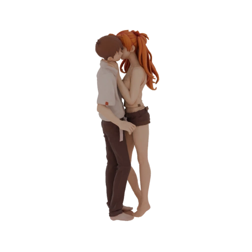 Anime Couple Kissing 3D Model